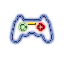 Dekorativní LED neon Gamepad multicolor