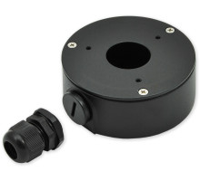 PFA134-B černý zapojovací box kulatý, černý, průměr 90 mm