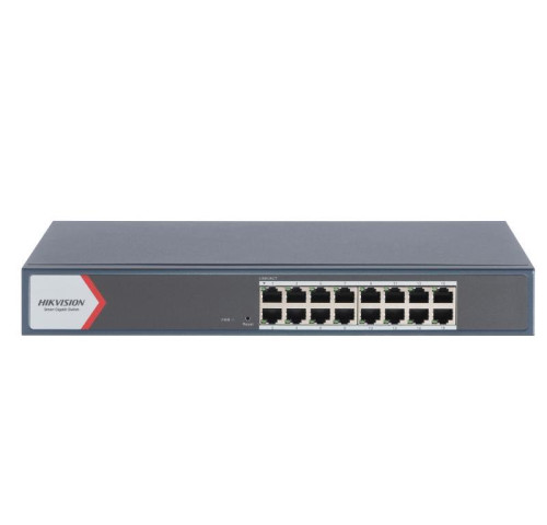 DS-3E1516-EIV3 16 portový switch - 16x RJ-45 1Gbps, základní management (v iVMS-4200),…