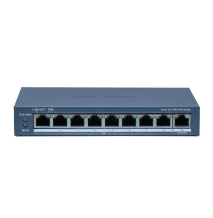 DS-3E1309P-EI(B) 8× PoE | 1× Gigabit RJ45| výkon 120W | smart managed | dosah až 300m /…