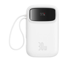 Powerbanka Baseus Qpow2 10000mAh, 30W, s kabelem USB-C bílá