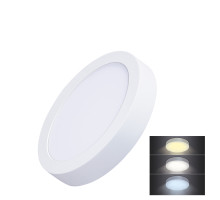 Solight LED mini panel CCT, přisazený, 12W, 900lm, 3000K, 4000K, 6000K, kulatý