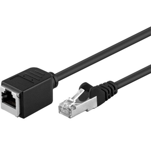 PremiumCord Prodlužovací Patch kabel F/UTP RJ45-RJ45 M/F 1m