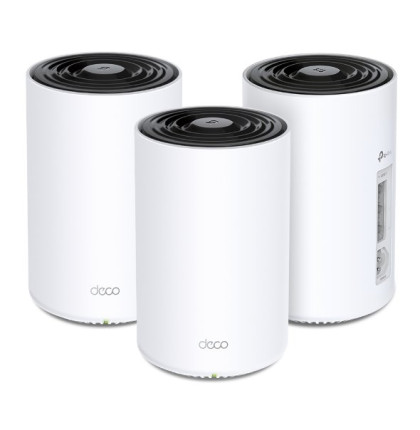WiFi router TP-Link Deco PX50(3-pack) AX3000 + G15000, WiFi 6E, 1x 2.5GLAN, 2x GLAN / 574Mbps 2,4GHz/ 2402Mbps 5GHz