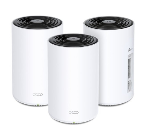 WiFi router TP-Link Deco PX50(3-pack) AX3000 + G15000, WiFi 6E, 1x 2.5GLAN, 2x GLAN / 574Mbps 2,4GHz/ 2402Mbps 5GHz