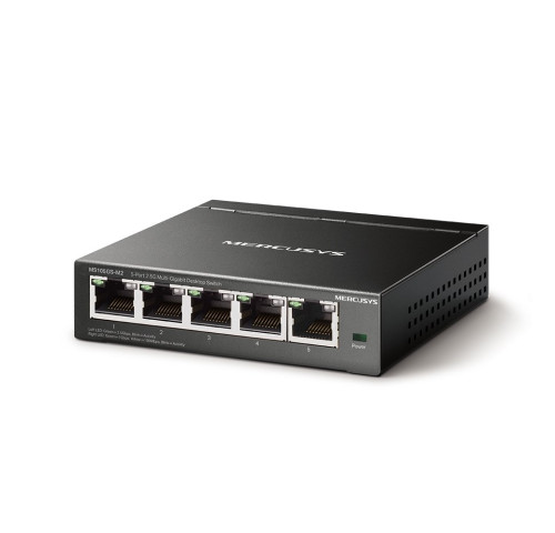 Switch TP-Link Mercusys MS105GS-M2 5x 2,5GLAN, kov Switch TP-Link Mercusys MS105GS-M2 5x 2,5GLAN, kov