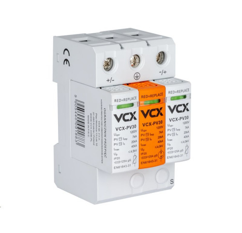 Přepěťová ochrana VCX PV30 DC třída T1T2 (B+C) 3P 1200V 7kA