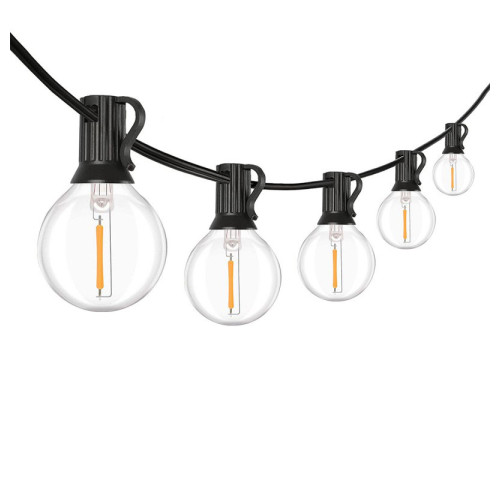 Solight LED venkovní řetěz s žárovkami, 25 žárovek, 15m+5m, 750lm, teplá bílá