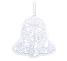 Solight LED dřevěný vánoční zvoneček, 9x LED, bílá, 30cm, časovač, 2x AA Solight LED dřevěný vánoční zvoneček, 9x LED, bílá, 30cm, časovač, 2x AA