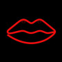Dekorativní LED neon Rty červené