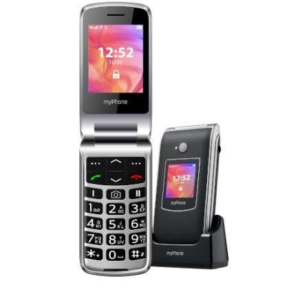 Telefon myPhone Rumba 2 černý s nabíjecím stojánkem