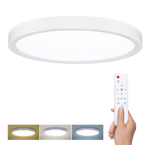 Solight LED osvětlení s dálkovým ovladačem Estela White, 36W, 2700lm, 30cm, změna chromatičnosti, stmívatelné