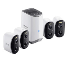 Venkovní kamera Baseus Security N1 Plus 2K (sada 4ks+centrální stanice) bílá Venkovní kamera Baseus Security N1 Plus 2K (sada 4ks+centrální stanice) bílá