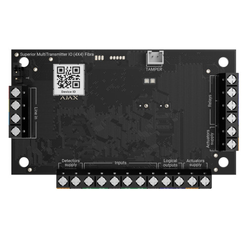 Superior MultiTransmitter IO (4x4) Fibra, drát. modul pro integraci drátových zařízení do systému Ajax, 4 vstupy, 4 výstupy