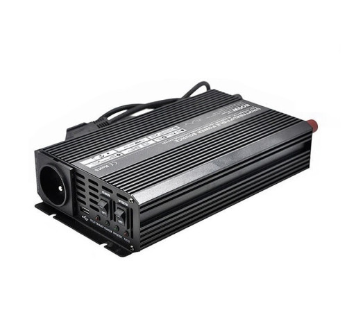 Měnič napětí Carspa UPS600-12 12V/230V 600W s nabíječkou 12V/10A a funkcí UPS