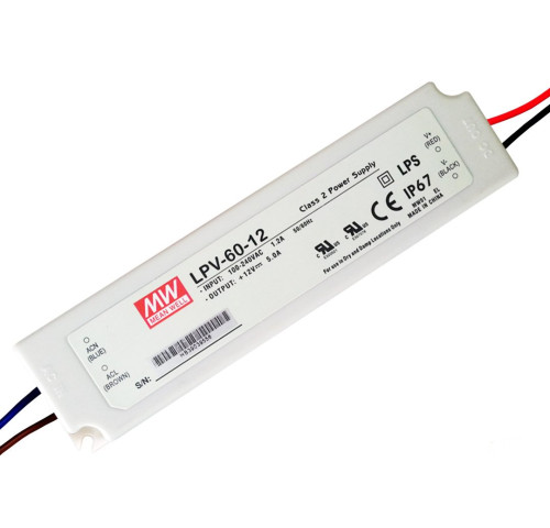 MEAN WELL LPV-60-12 napájecí zdroj pro LED 60W 12V MEAN WELL LPV-60-12 napájecí zdroj pro LED 60W 12V