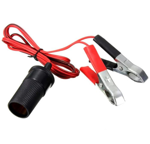 Propojovací kabel zásuvka cigaretového zapalovače a krokosvorky , délka 30cm