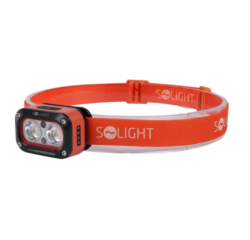 Solight LED čelová nabíjecí svítilna, 250lm, teplé+studené světlo, Li-Ion