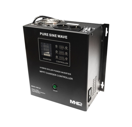 Záložní zdroj MHPower MSKD-1400-24, UPS, 1400W, čistý sinus, 24V, solární regulátor MPPT