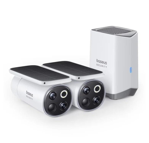 Venkovní kamera Baseus Security S1 Pro 3K (sada 2ks+centrální stanice) bílá Venkovní kamera Baseus Security S1 Pro 3K (sada 2ks+centrální stanice) bílá