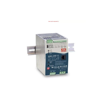 SDR-240-48 Průmyslový zdroj 230V/48VDC 240W, až 55VDC (PoE+), účinnost 94%, –25 až…