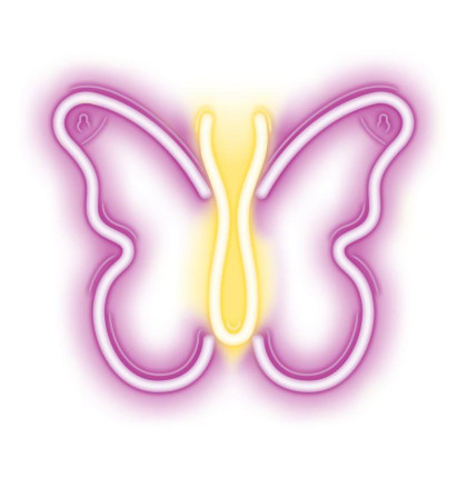 Dekorativní LED neon Motýl růžový