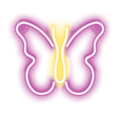 Dekorativní LED neon Motýl růžový