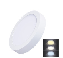 Solight LED mini panel CCT, přisazený, 18W, 1530lm, 3000K, 4000K, 6000K, kulatý