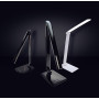 Solight LED stolní lampička stmívatelná, 12W, volba teploty světla, USB, černý lesk