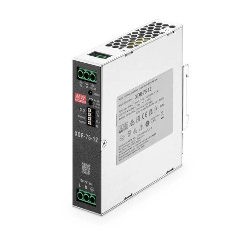 MEAN WELL XDR-75-12 Průmyslový prémiový zdroj na DIN lištu 75W 12V MEAN WELL XDR-75-12 Průmyslový prémiový zdroj na DIN lištu 75W 12V