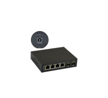 SFG64WP 6 portový switch – 4x PoE 30W 1Gbps + 2x uplink SFP 1Gbps, PoE celkem max.…