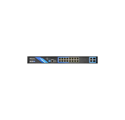 BCS-B-SP1602G-2SFP-M 16portový PoE switch – 16× RJ-45 100Mbps + 2× uplink RJ-45 1Gbps + 2× SFP…