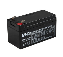 MHPower MS1.3-12 olověný akumulátor AGM 12V/1,3Ah, Faston F1 - 4,8 mm
