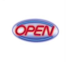 Dekorativní LED neon Open modro-červený