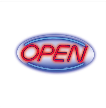 Dekorativní LED neon Open modro-červený