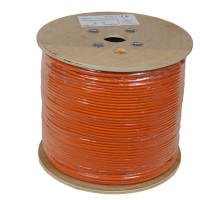 LEXI-Net kabel Cat 6A S/FTP LSOH licna (Dca) 27 AWG 500m cívka, oranžový plášť