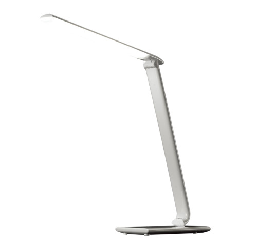 Solight LED stolní lampička stmívatelná, 12W, volba teploty světla, USB, bílý lesk