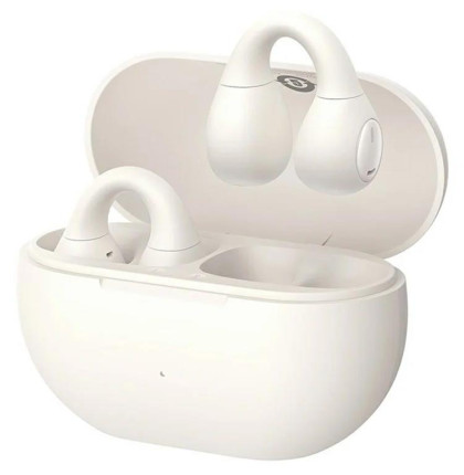 Bluetooth sluchátka Baseus Bass 15 Clip Open Ear bílá