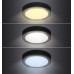 Solight LED mini panel CCT, přisazený, 18W, 1530lm, 3000K, 4000K, 6000K, kulatý, černá barva