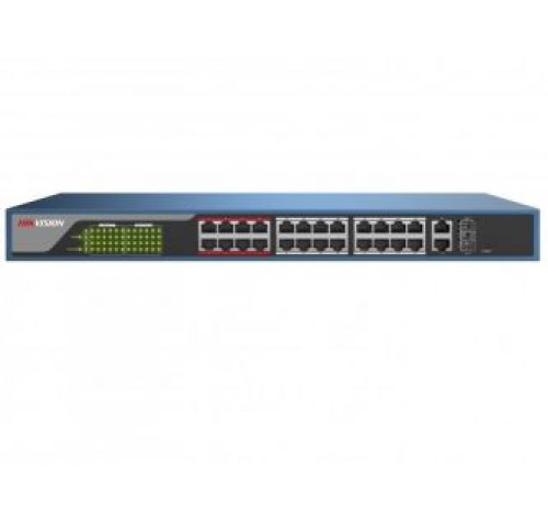 DS-3E1326P-E 24x POE | 24x 100 Mb/s | 2x 1 Gb Combo port | výkon 370 W | Web-management…