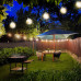 Solight LED venkovní řetěz s žárovkami, 25 žárovek, 15m+5m, 750lm, teplá bílá