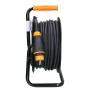 Solight prodlužovací přívod na bubnu, 4 zásuvky, venkovní, 50m gumový kabel, 3x 1,5mm2, IP44 Solight prodlužovací přívod na bubnu, 4 zásuvky, venkovní, 50m gumový kabel, 3x 1,5mm2, IP44