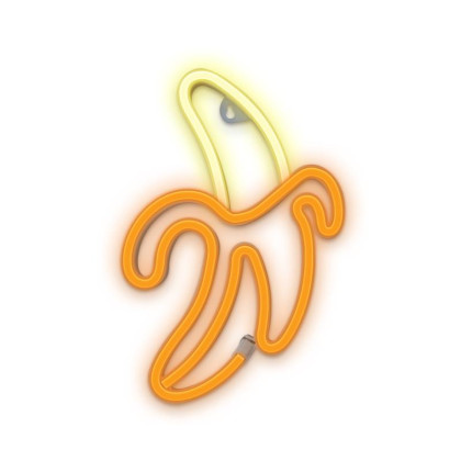Dekorativní LED neon Banán žlutý