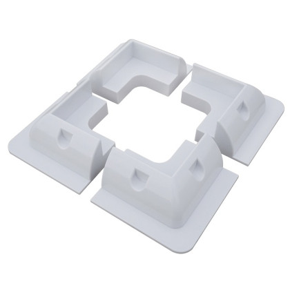 Držáky plastové rohové pro uchycení solárních panelů - bílé (4ks sada)