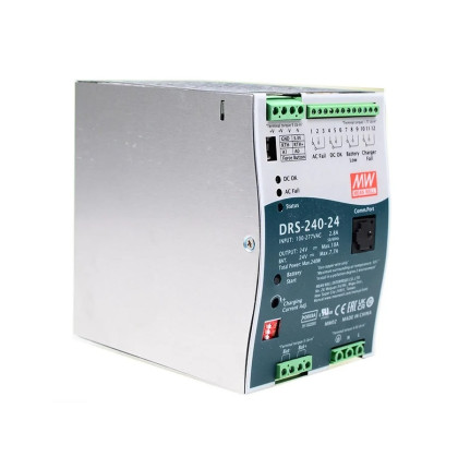 MEAN WELL DRS-240-24 průmyslový napájecí zdroj 24V 10A na DIN lištu