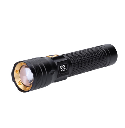 Solight LED nabíjecí svítilna s displayem, 200lm, zoom, Li-Ion Solight LED nabíjecí svítilna s displayem, 200lm, zoom, Li-Ion