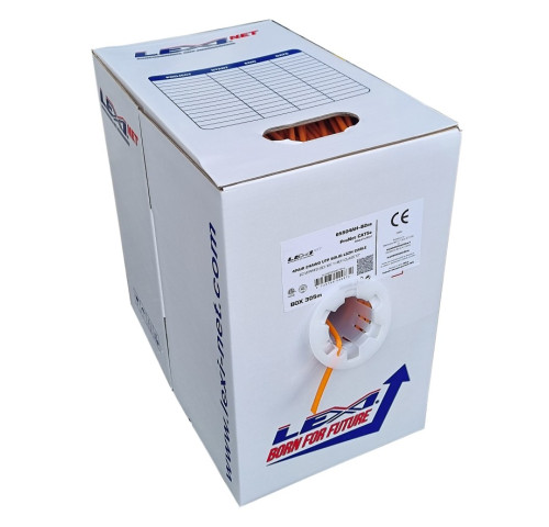 LEXI-Net instalační kabel Cat 5e UTP LSOH (B2ca) 305m box - oranžový LEXI-Net instalační kabel Cat 5e UTP LSOH (B2ca) 305m box - oranžový