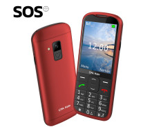 Telefon CPA Halo 28 Senior červený s nabíjecím stojánkem