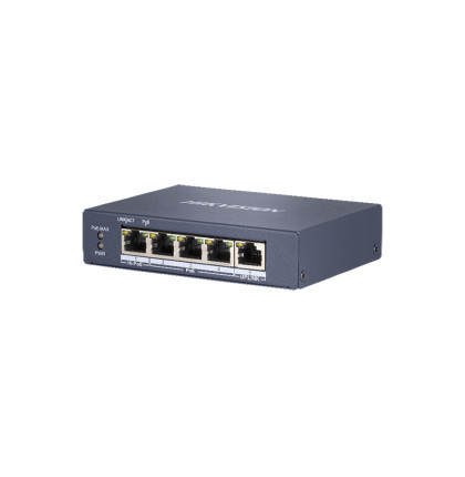 DS-3E0505HP-E 4x POE | 5x 1 Gb | výkon 65 W | Hi-POE port | bez managementu | dosah až…