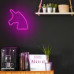 Dekorativní LED neon Jednorožec růžový